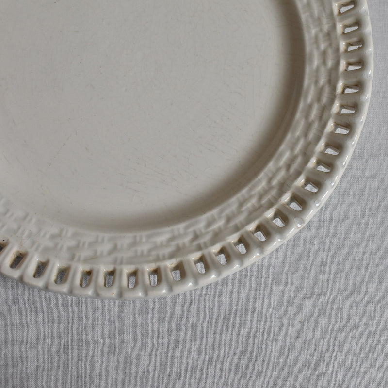 Antique Dessert Plate U&C Sarreguemines Panier C