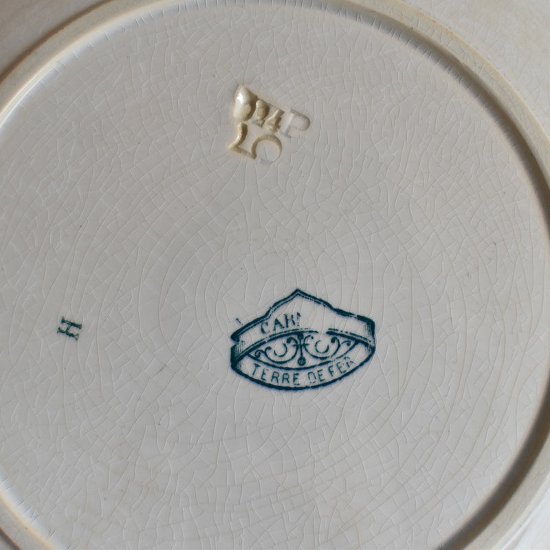 Antique Dessert Plate, Sarreguemines, Carmen C