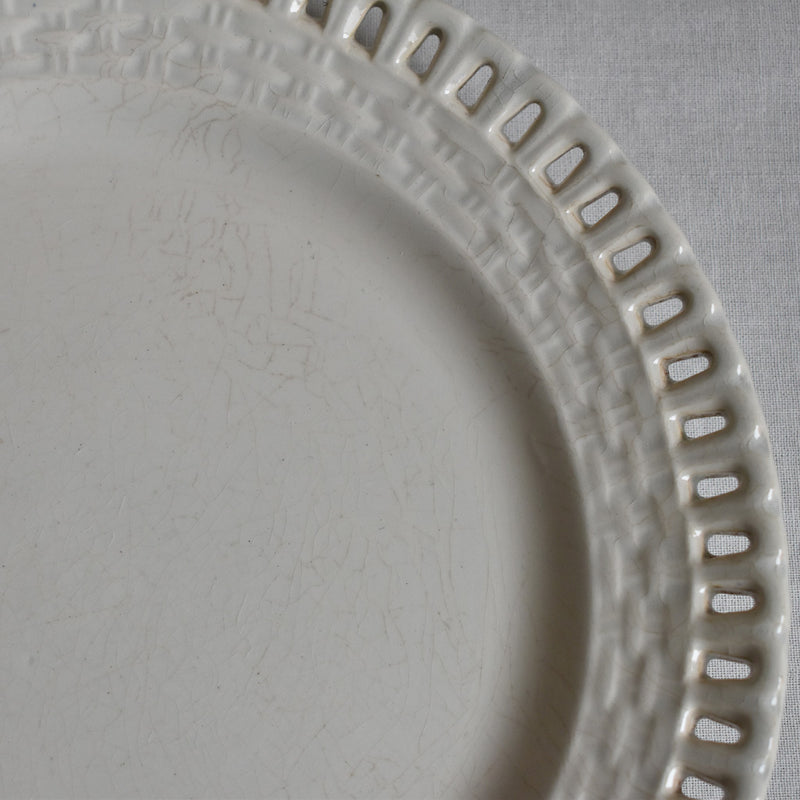 Antique Dessert Plate U&C Sarreguemines Panier C