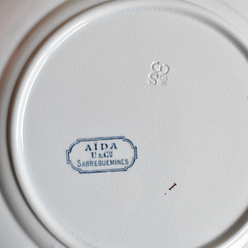Antique Plate - U&C Sarreguemines - Aïda C