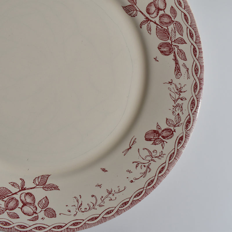 Vintage Dessert Plate, Moulin des Loups, Prune B