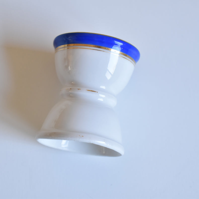 Vintage Egg Stand with Blue Line