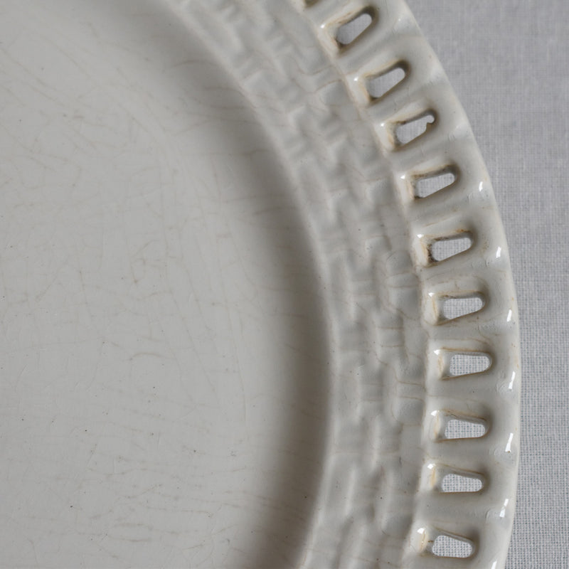 Antique Dessert Plate U&C Sarreguemines Panier C