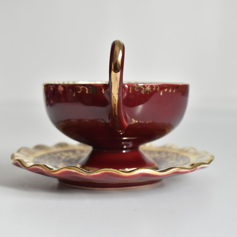 ア.ドラサンヴァル A.Dressinval コーヒーカップ＆ソーサー Red B