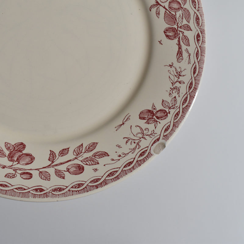Vintage Dessert Plate, Moulin des Loups, Prune B