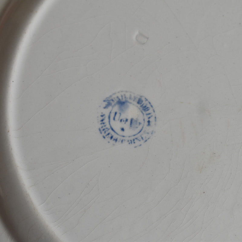 Antique Dessert Plate U&C Sarreguemines Panier C