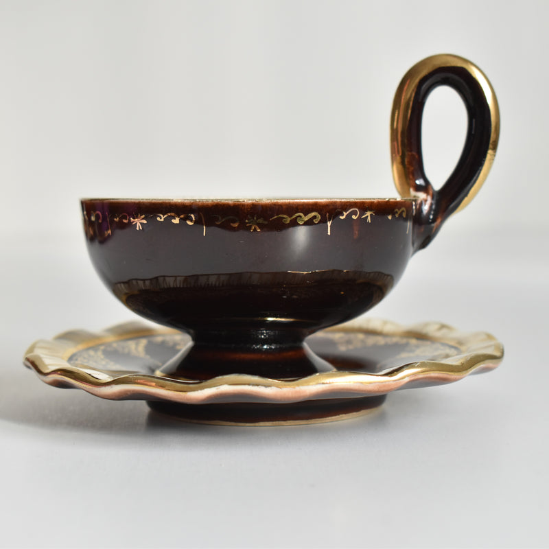 ア.ドラサンヴァル A.Dressinval コーヒーカップ＆ソーサーBrown A