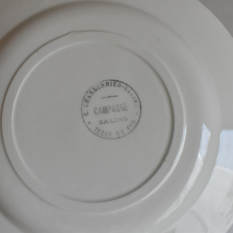 Antique Dessert Plate Saran Campagne F