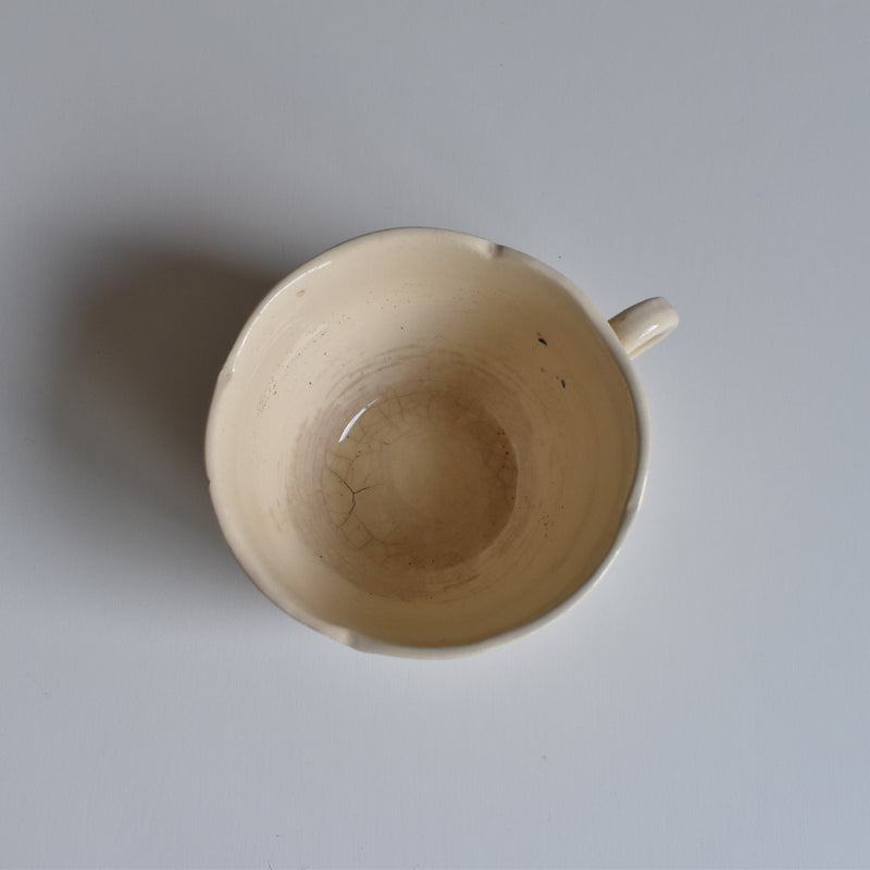 Vintage Teacup & Saucer, Floral Rim C