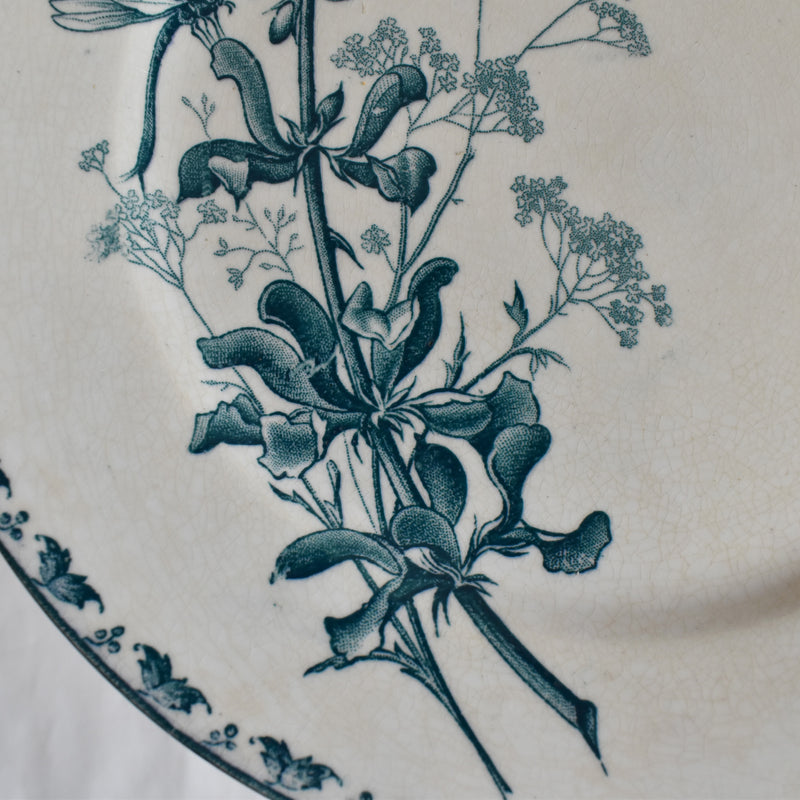 Antique Dessert Plate, Sarreguemines, Carmen C