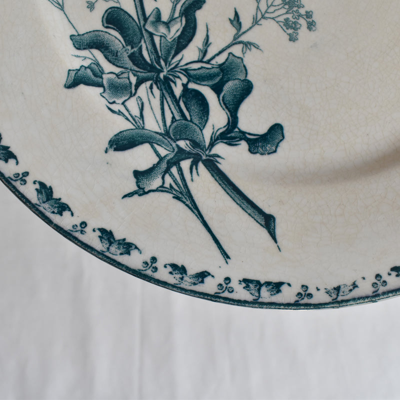 Antique Dessert Plate, Sarreguemines, Carmen C