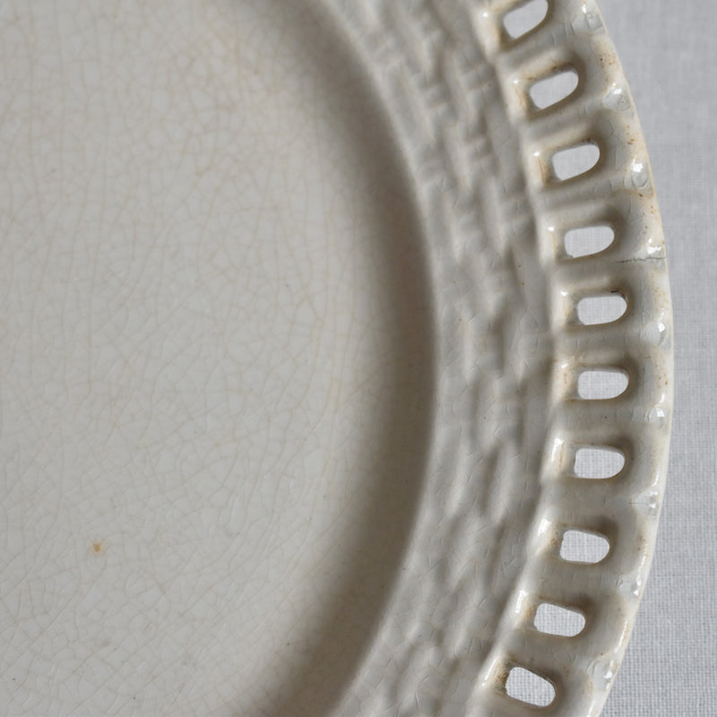 Antique Dessert Plate - U&C Sarreguemines Panier B