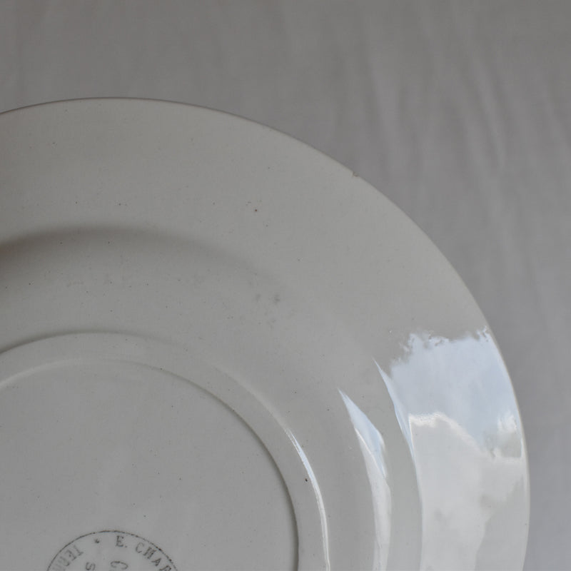 Antique Dessert Plate Saran Campagne F
