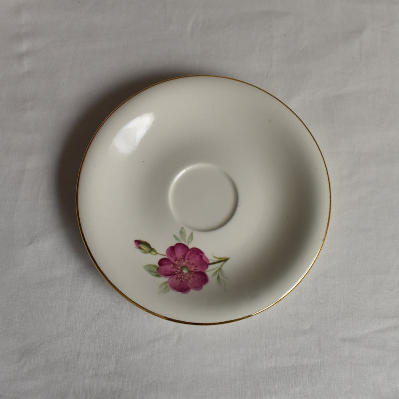 Vintage Cup & Saucer, Gien Rosine B