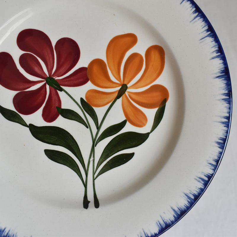 Antique Dessert Plate Saran Campagne F