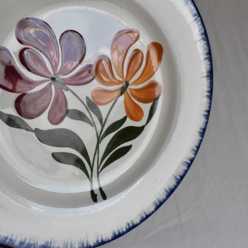 Antique Dessert Plate Saran Campagne F