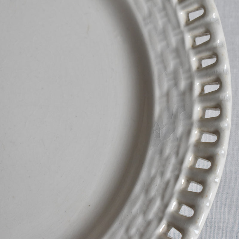 Antique dessert plate - U&C Sarreguemines - Panier A