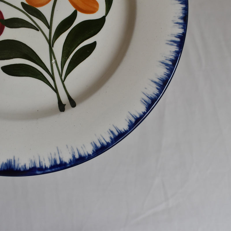 Antique Dessert Plate Saran Campagne F