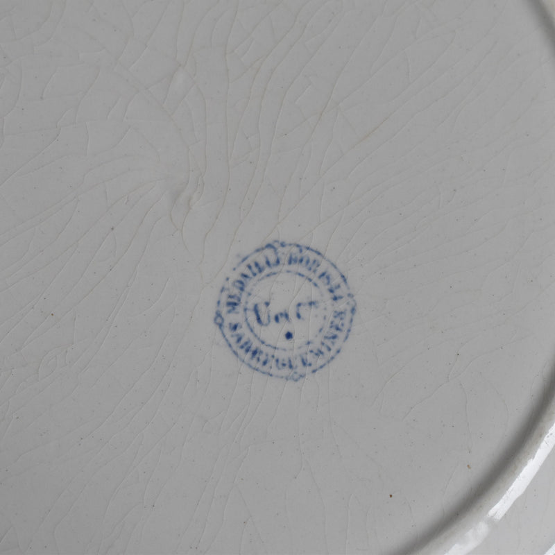 Antique dessert plate - U&C Sarreguemines - Panier A