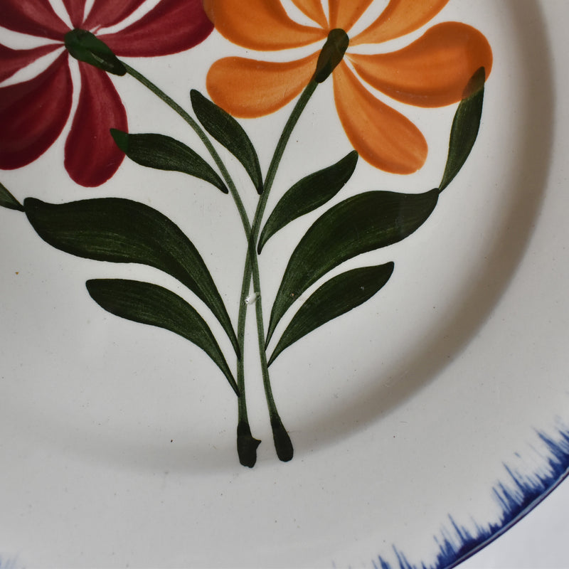 Antique Dessert Plate Saran Campagne F