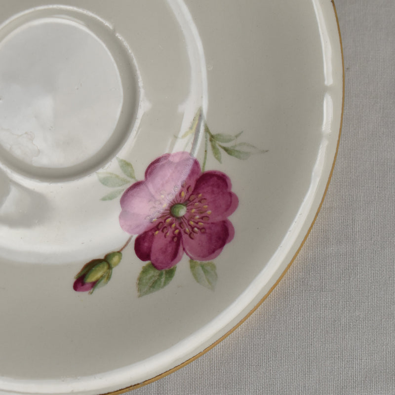 Vintage Cup & Saucer, Gien Rosine B