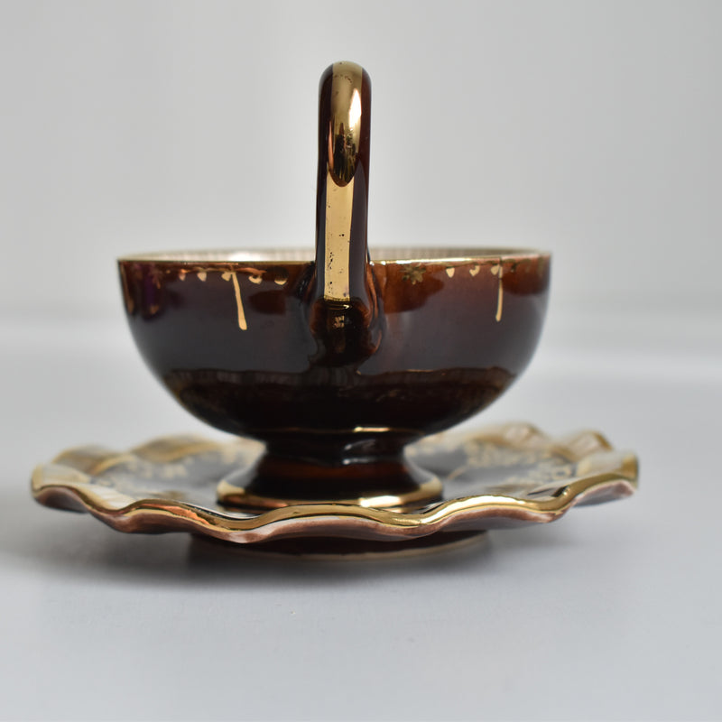 ア.ドラサンヴァル A.Dressinval コーヒーカップ＆ソーサーBrown B