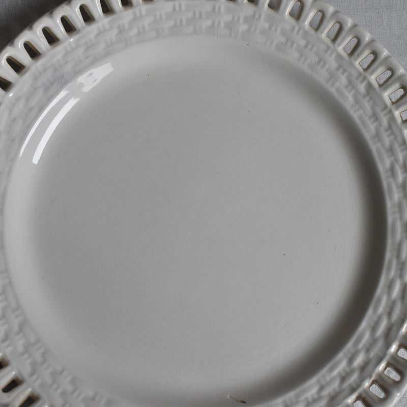 Antique dessert plate - U&C Sarreguemines - Panier A