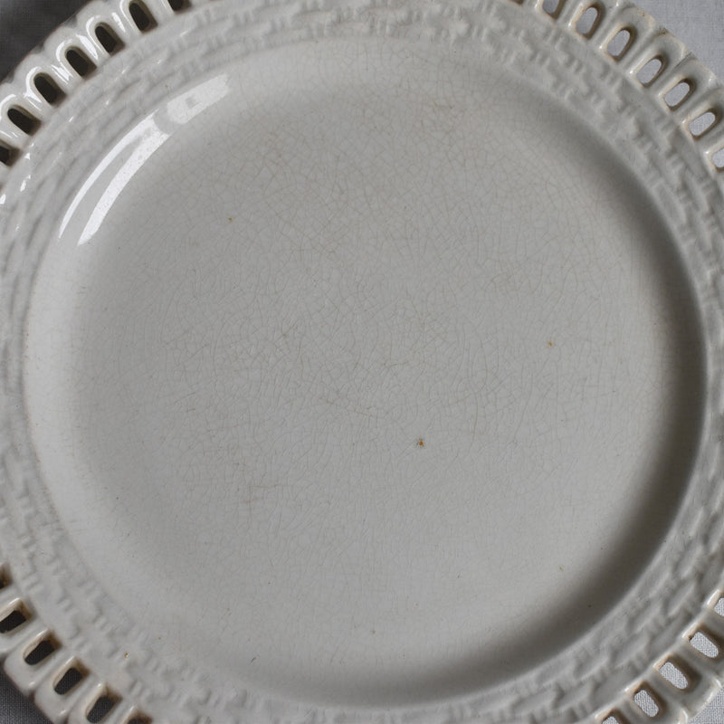 Antique Dessert Plate - U&C Sarreguemines Panier B