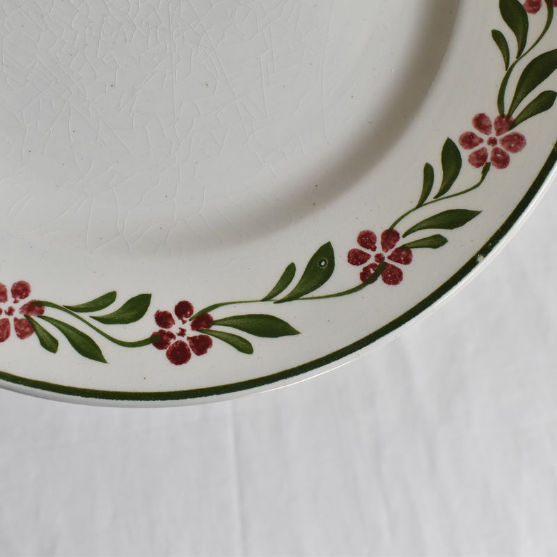 Vintage Dessert Plate, Saint-Amand, Guirlande fleur C