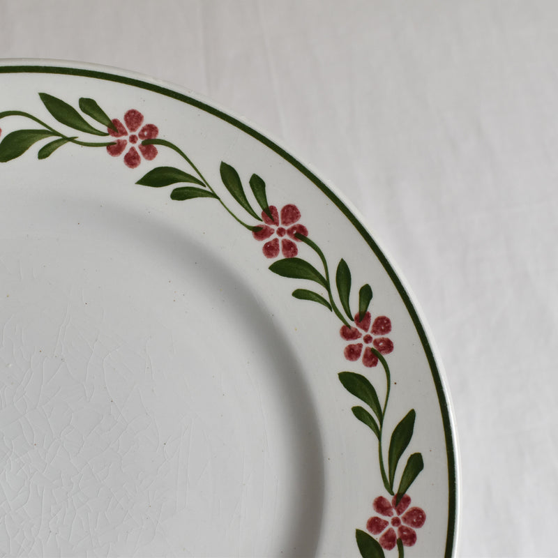 Vintage Dessert Plate, Saint-Amand, Guirlande fleur C