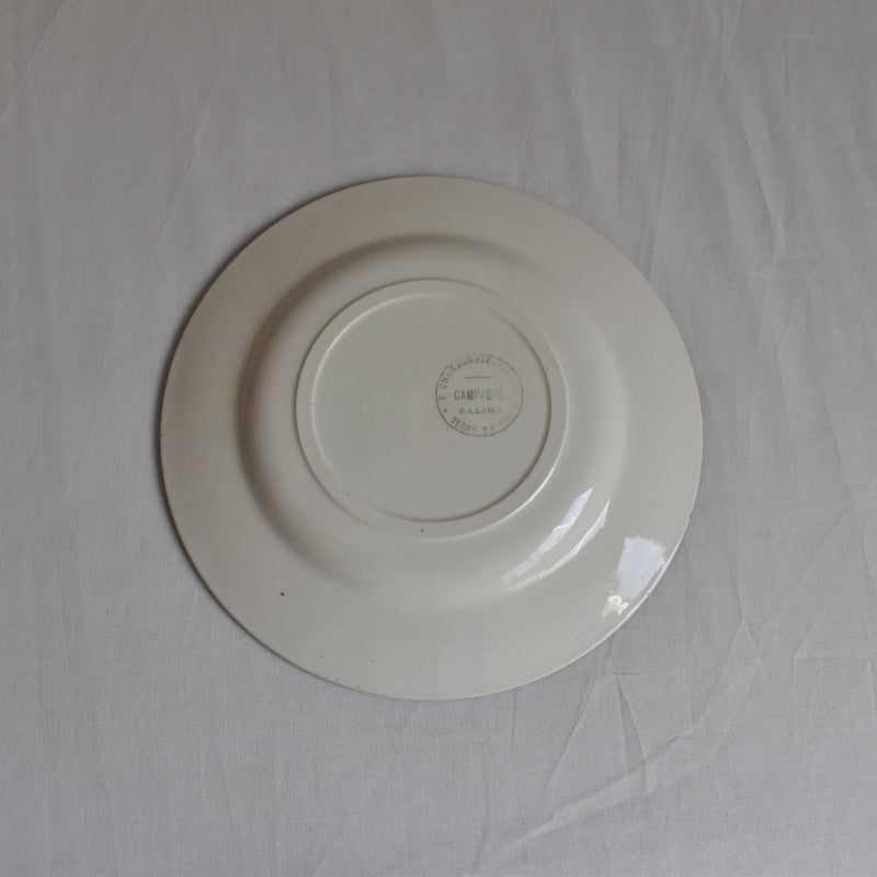 Antique Dessert Plate Salins Campagne G