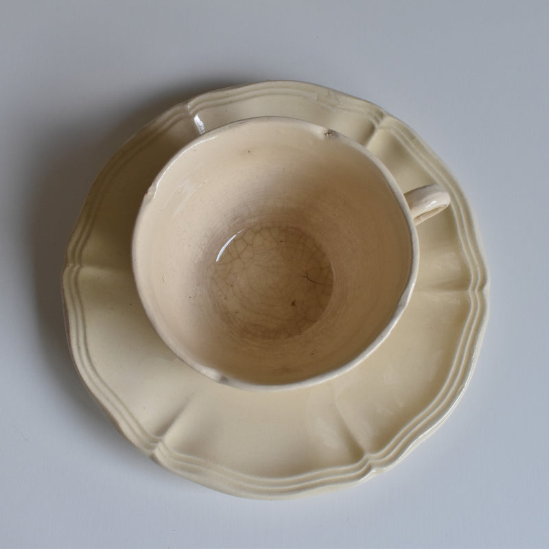 Vintage Tea Cup & Saucer - Petal Rim D