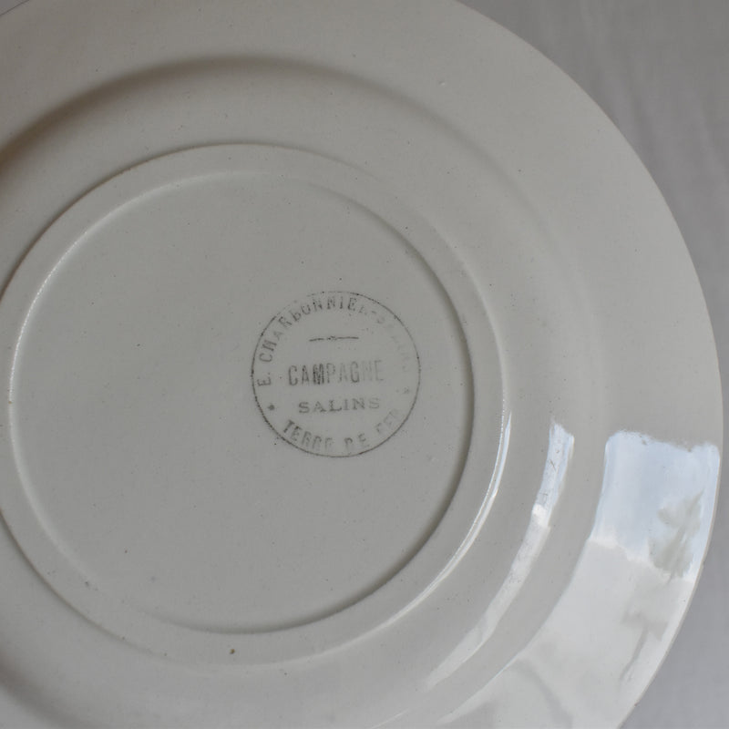 Antique Dessert Plate Salins Campagne G