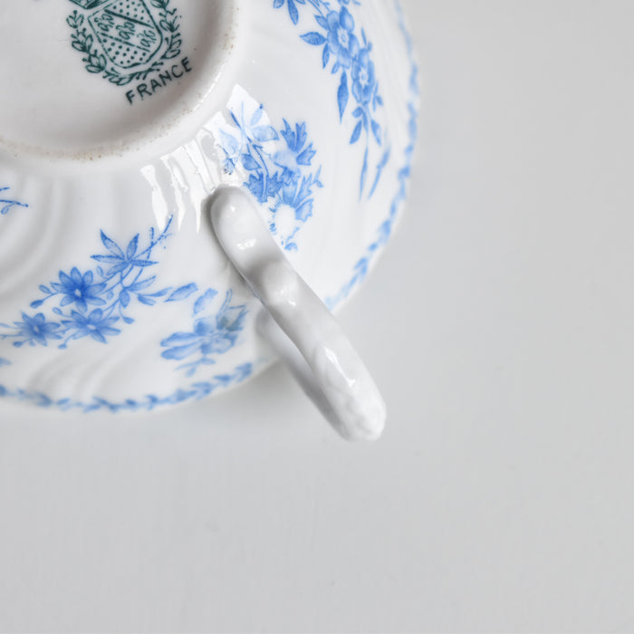 アンティークカップ＆ソーサー サルグミンヌ Perles fleurs bleues C