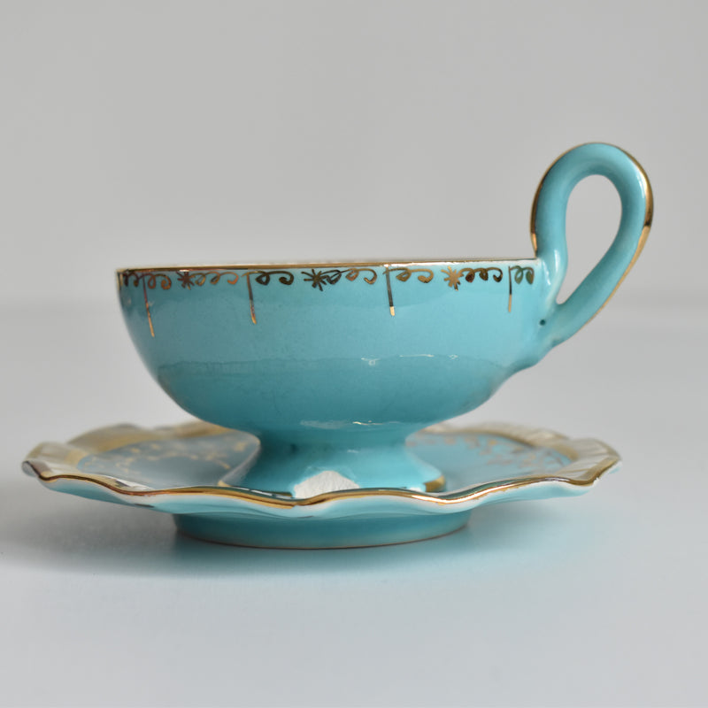 ア.ドラサンヴァル A.Dressinval コーヒーカップ＆ソーサー Turquoise B