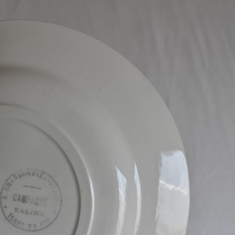 Antique Dessert Plate Salins Campagne G
