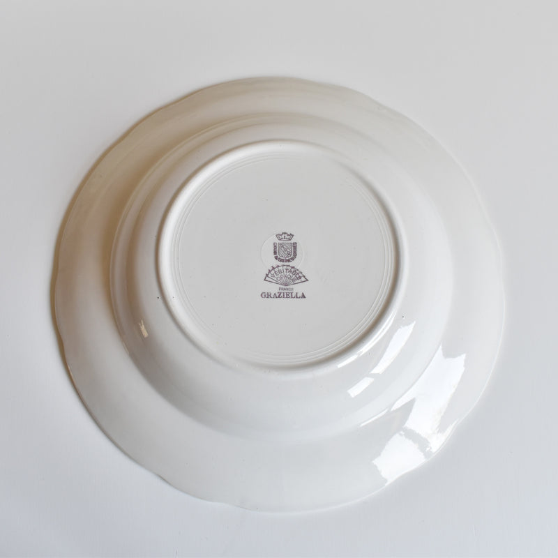 Vintage Deep Plate, Digoin & Sarreguemines, Graziella A