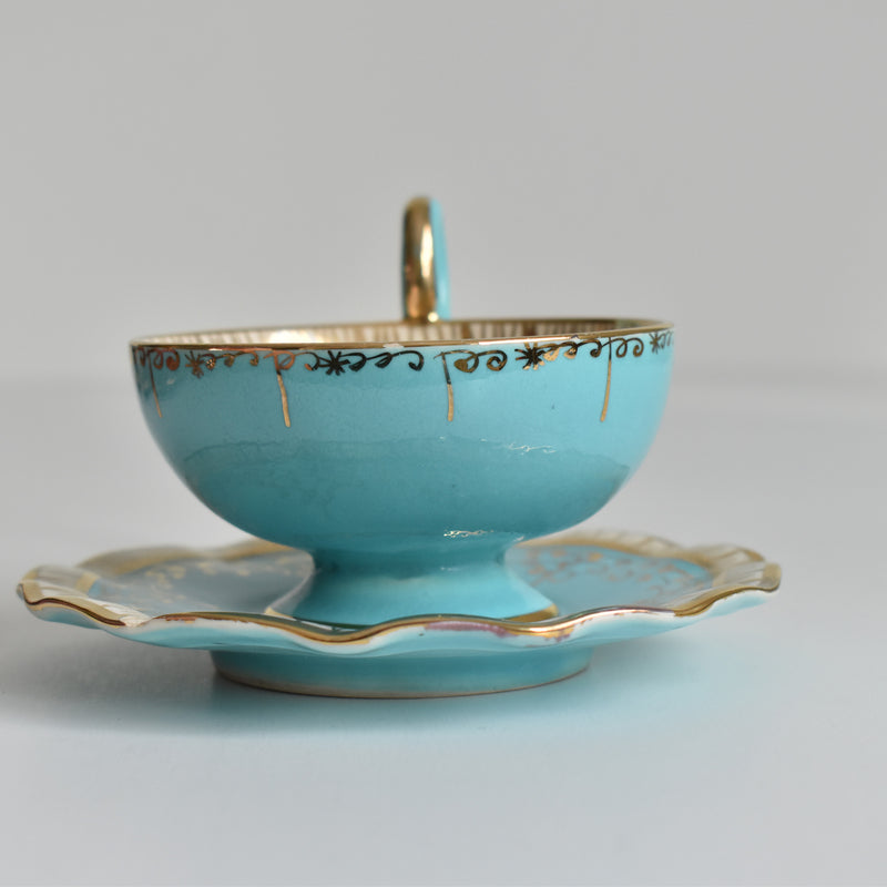 ア.ドラサンヴァル A.Dressinval コーヒーカップ＆ソーサー Turquoise B