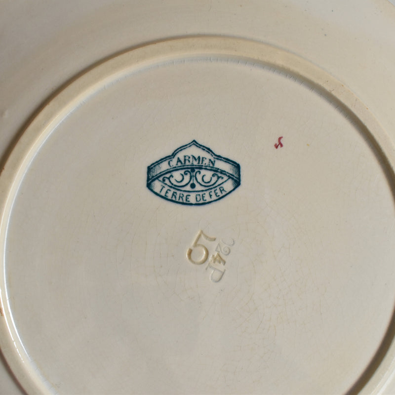Antique Dessert Plate, Sarreguemines, Carmen A