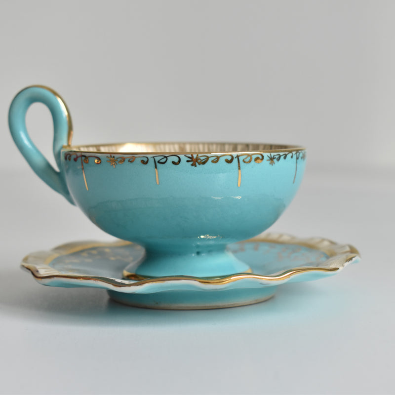 ア.ドラサンヴァル A.Dressinval コーヒーカップ＆ソーサー Turquoise B