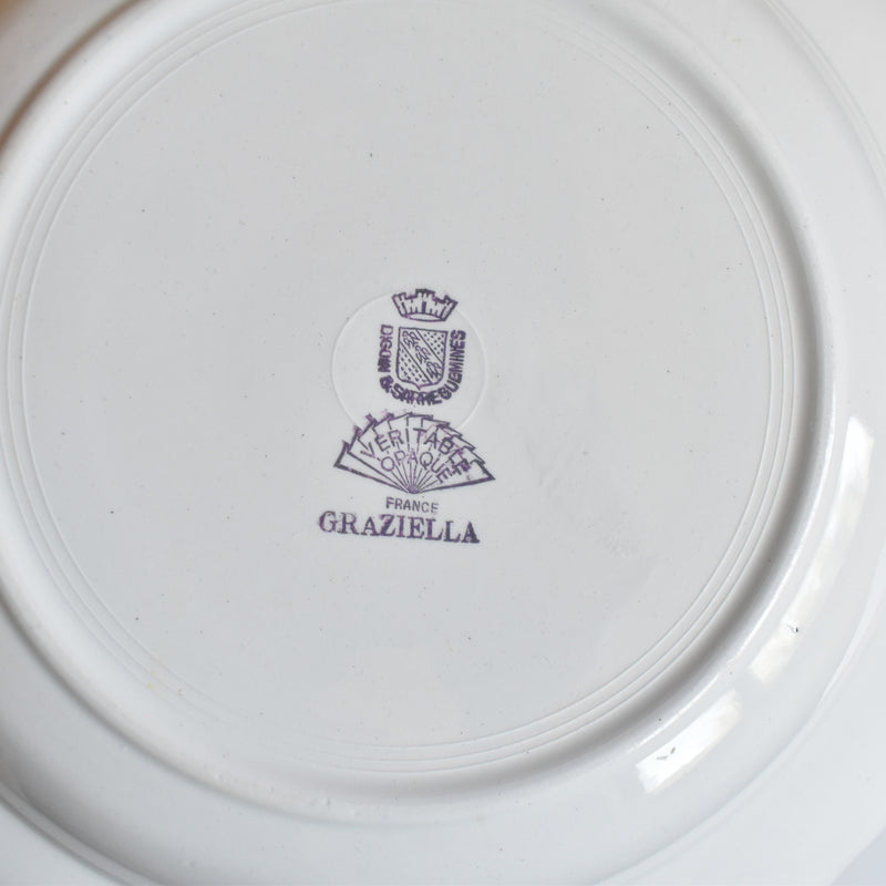 Vintage Deep Plate, Digoin & Sarreguemines, Graziella A