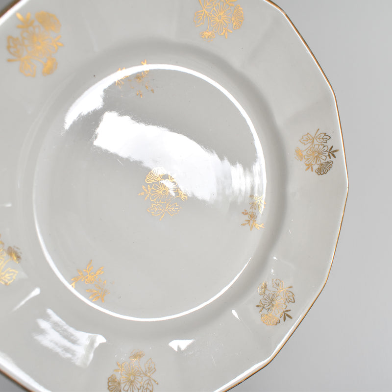 Vintage Dessert Plate, Digoin & Sarreguemines, Fleurs de France B