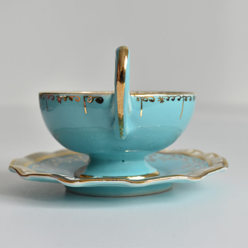 ア.ドラサンヴァル A.Dressinval コーヒーカップ＆ソーサー Turquoise B