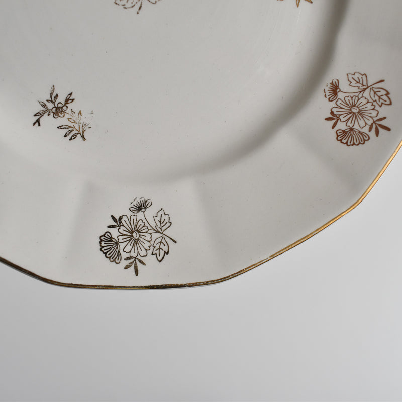 Vintage Dessert Plate, Digoin & Sarreguemines, Fleurs de France B