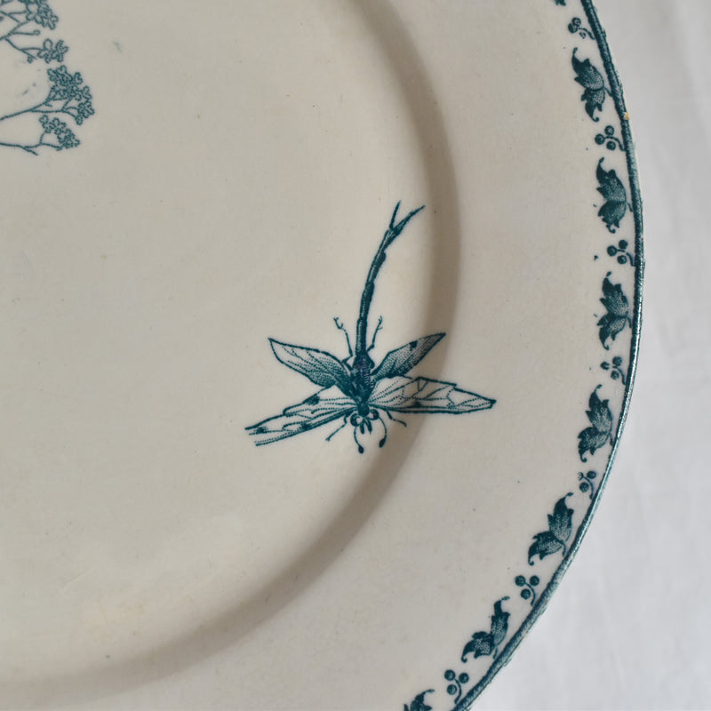 Antique Dessert Plate, Sarreguemines, Carmen A