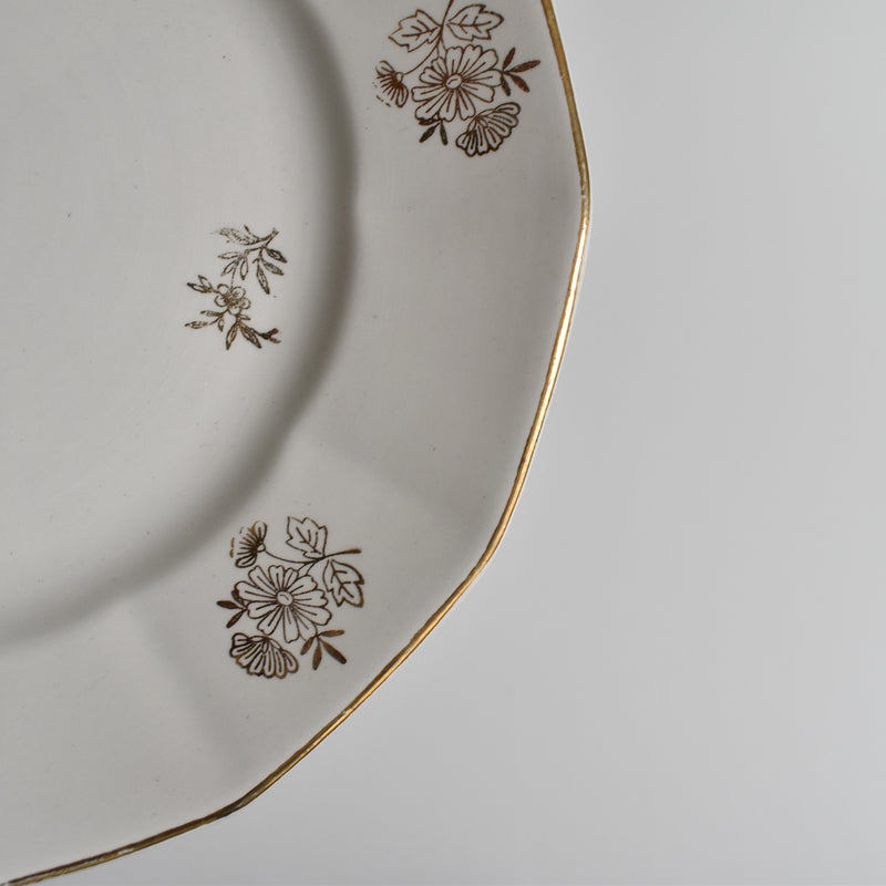 Vintage Dessert Plate, Digoin & Sarreguemines, Fleurs de France B