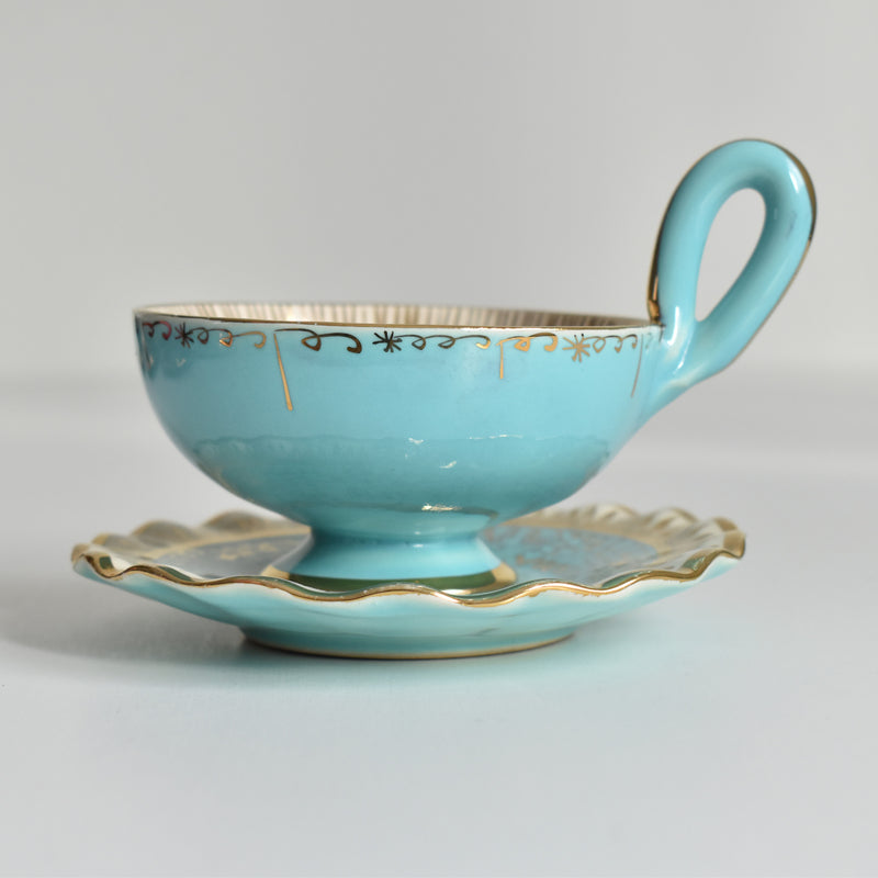 ア.ドラサンヴァル A.Dressinval コーヒーカップ＆ソーサー Turquoise C