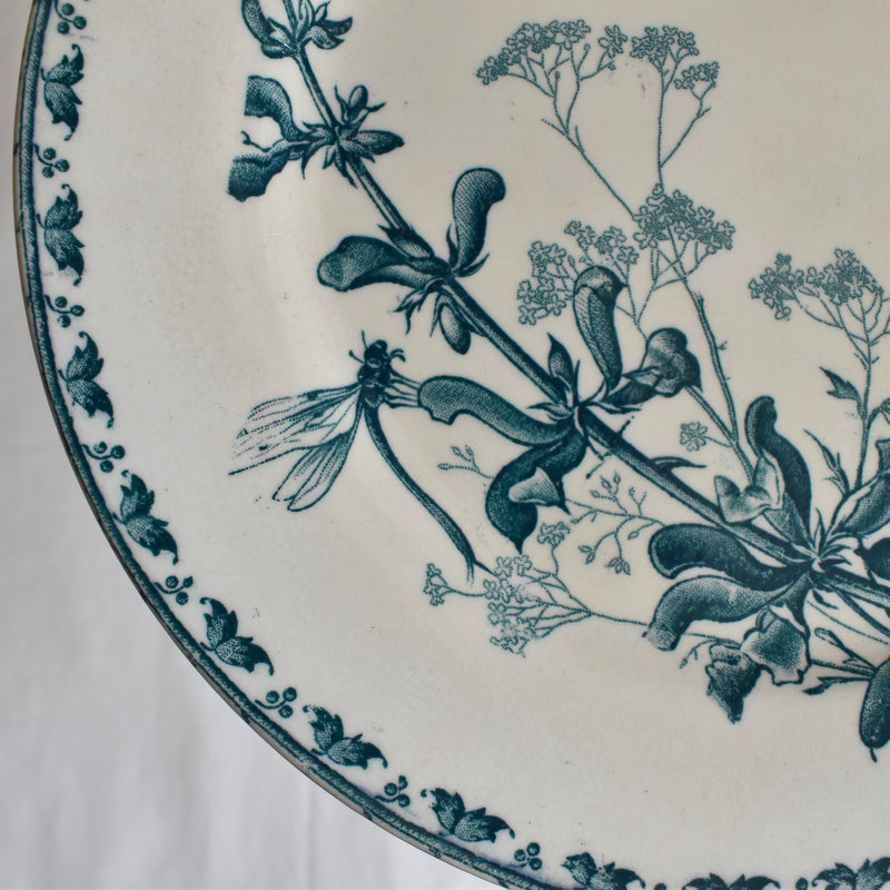 Antique Dessert Plate, Sarreguemines, Carmen A