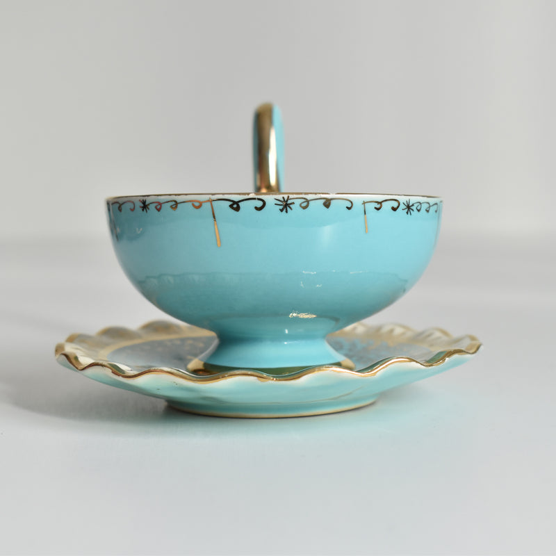 ア.ドラサンヴァル A.Dressinval コーヒーカップ＆ソーサー Turquoise C