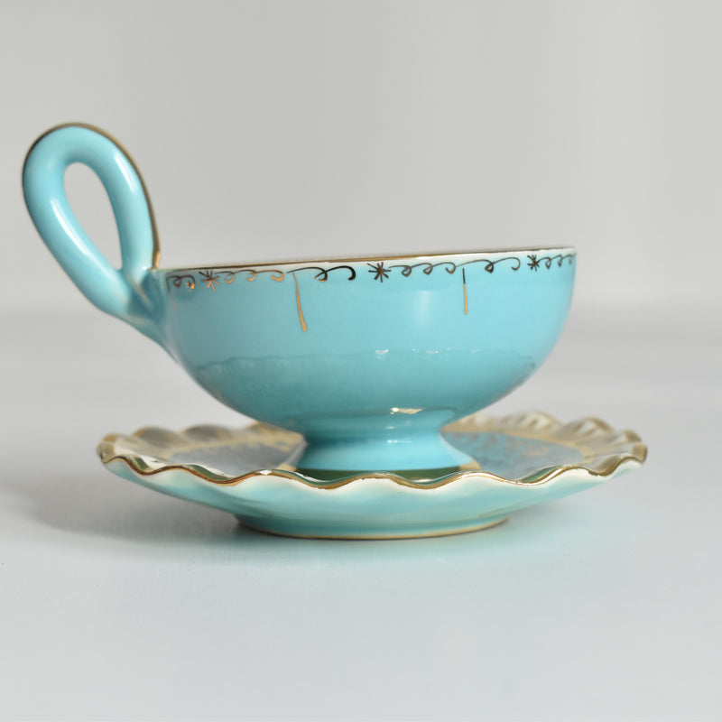 ア.ドラサンヴァル A.Dressinval コーヒーカップ＆ソーサー Turquoise C